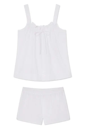 LAKE The Mainstays|Shorts Sets>Alice Shorts Set in White Seersucker