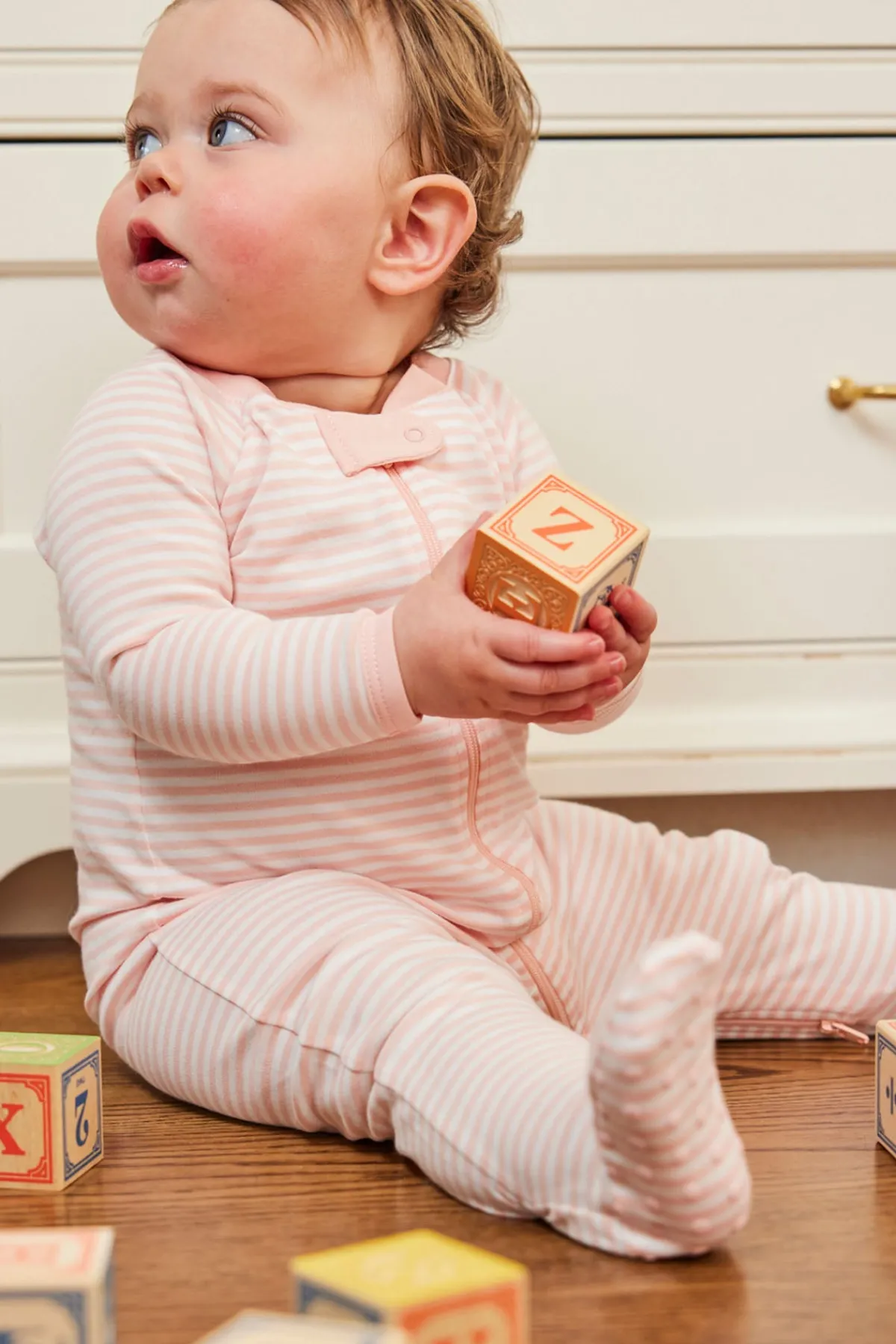 baby-sleeper-in-english-rose-s-pPniQHEd-2.webp LAKE Bodysuits & Sleepers|For Littles>Baby Sleeper in English Rose Stripe