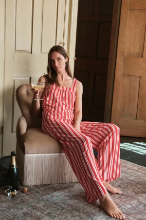 LAKE For Travel|For Travel>DreamModal Daydream Pants Set in Ski Patrol Stripe