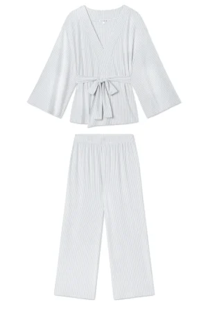 LAKE For Travel|For Selfcare>DreamModal Kimono Pajama Set in Fog