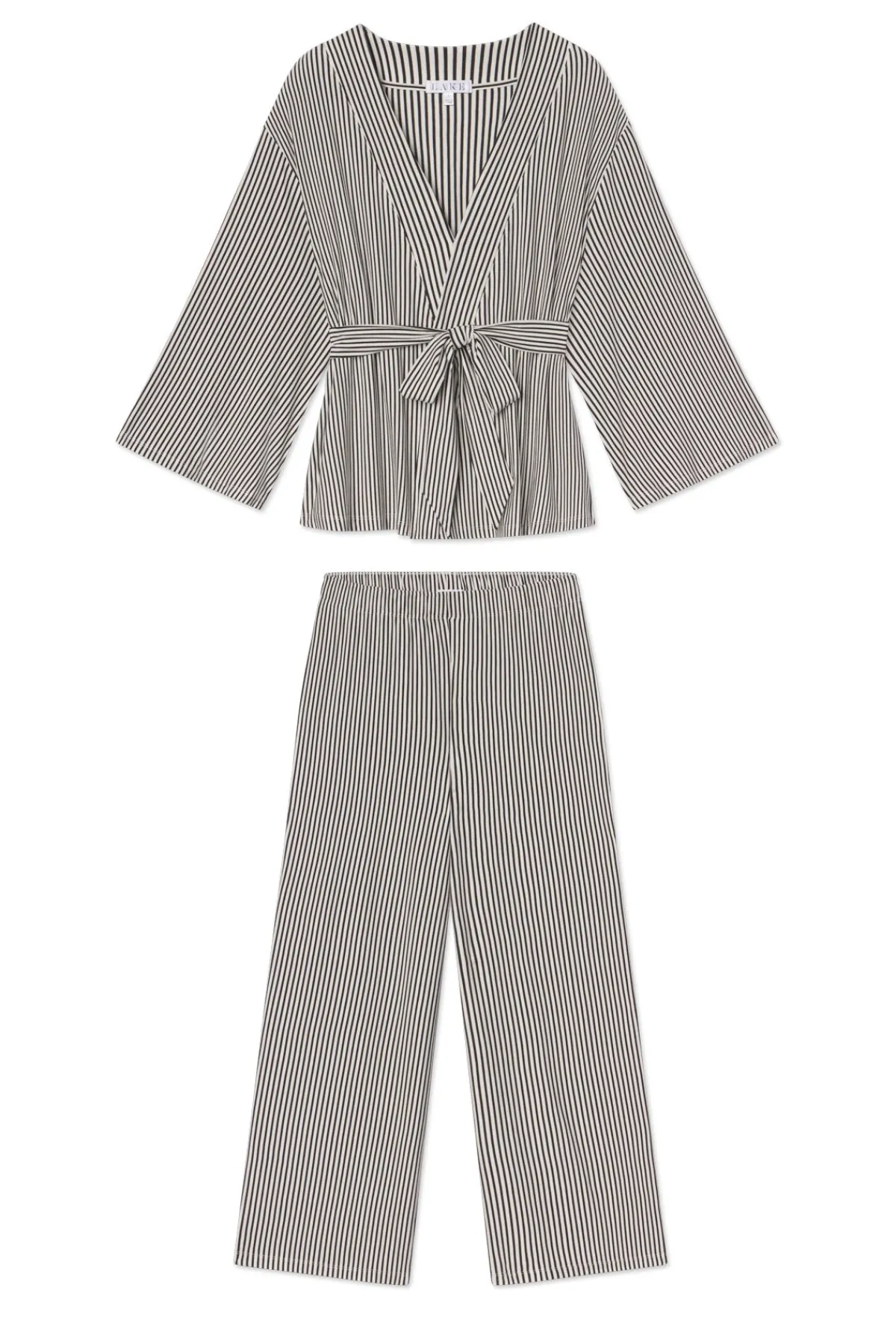 dreammodal-kimono-pajama-set-i-bvdxtGrk-0.webp LAKE For Travel|For Selfcare>DreamModal Kimono Pajama Set in Black Pencil Stripe