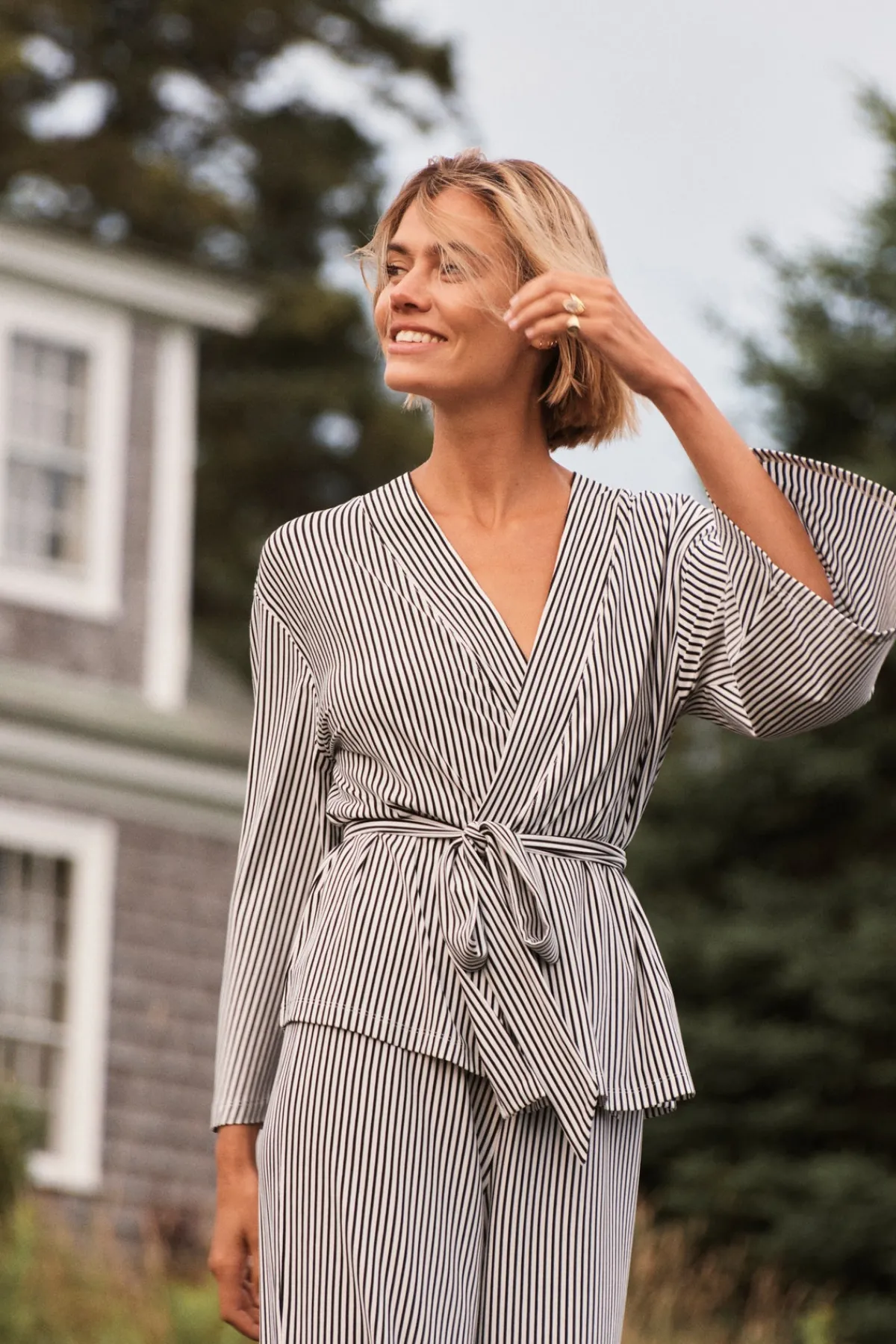 dreammodal-kimono-pajama-set-i-bvdxtGrk-1.webp LAKE For Travel|For Selfcare>DreamModal Kimono Pajama Set in Black Pencil Stripe