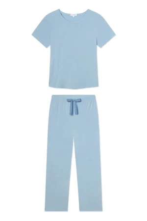 LAKE For Travel|For Travel>DreamModal Ribbon Short-Long Set in French Blue French Blue Solid