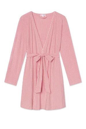 LAKE For Selfcare|View All>DreamModal Short Robe in Ski Patrol Stripe Ski Patrol Micro Stripe