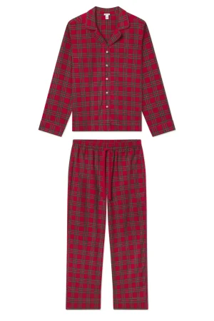 LAKE For Traditions|Pants Sets>Flannel Pants Set in Classic Red Holiday Tartan