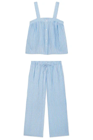 LAKE The Mainstays|Pants Sets>Hamptons Pants Set in Sail Blue Awning Stripe