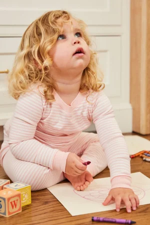 LAKE For Littles|Pants Sets>Kids Long-Long Set in English Rose Stripe