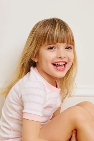 LAKE For Littles|Shorts Sets>Kids Shorts Set in English Rose Triple Stripe