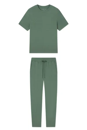 LAKE For Loved Ones|For Him>Men's Bamboo Lounge Set in Fairway Green