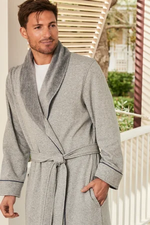 LAKE Robes|For Him>Men's Cozy Robe in Heather Gray