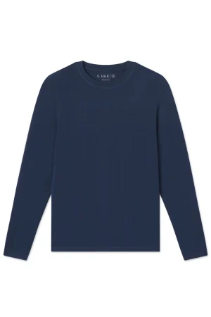 LAKE For Him|For Him>Men's Long Sleeve Bamboo Tee in Navy
