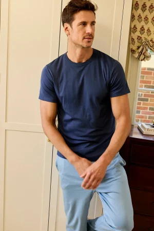 LAKE For Him|For Him>Men's Pima Crewneck Tee in Navy