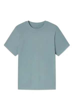 LAKE For Him|New Arrivals>Men's Short Sleeve Bamboo Tee in Stone Blue