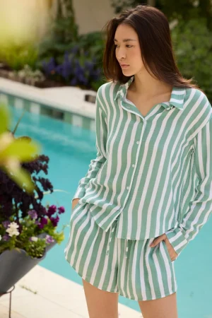 LAKE Shorts Sets|View All>Nantucket Shorts Set in Granite Green Sail Stripe