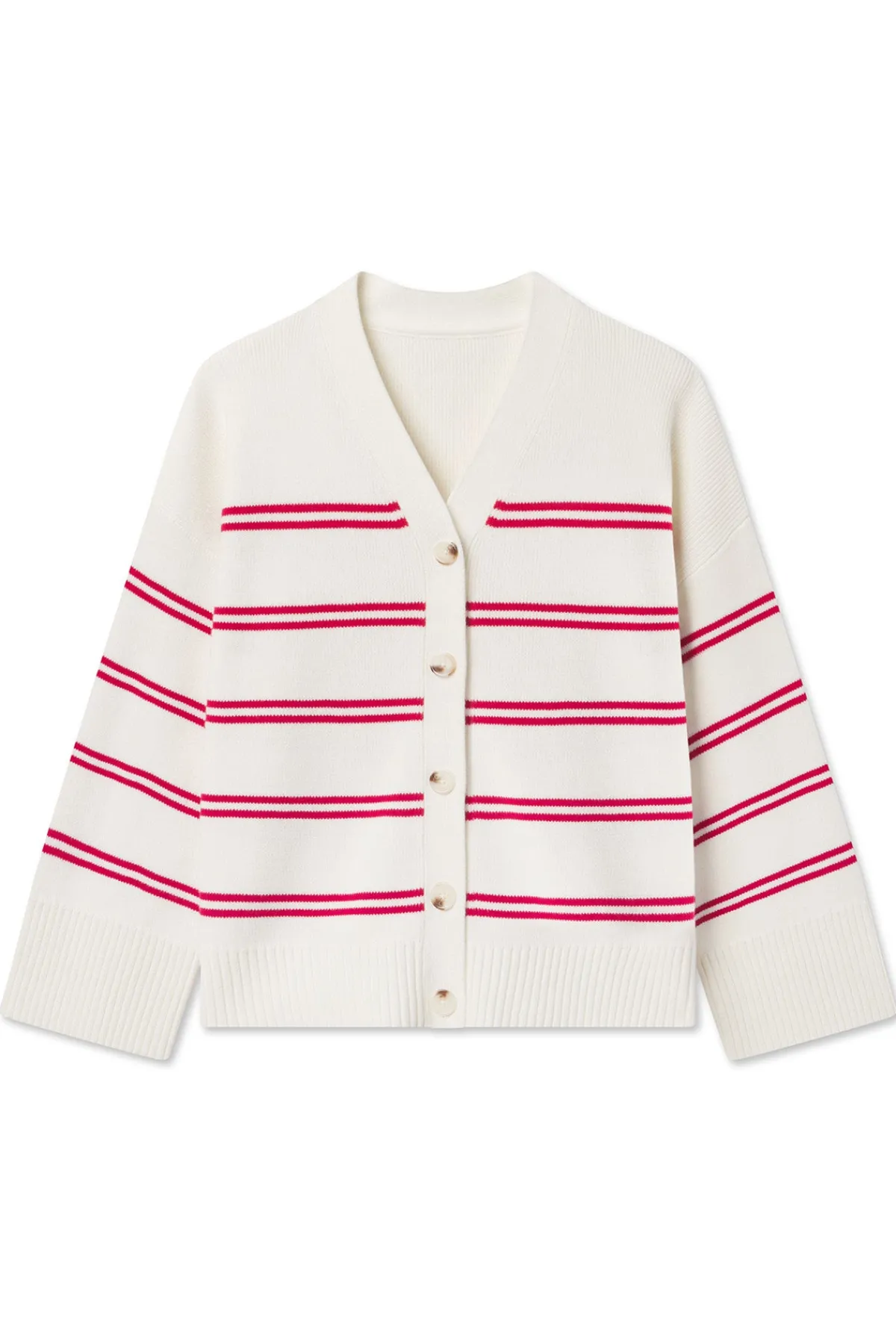 nora-cotton-cardigan-in-ivory-SrBZRXsN-0.webp LAKE View All|Sweaters & Daywear>Nora Cotton Cardigan in Ivory Red Stripe