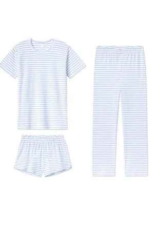 LAKE For Her|The Mainstays>Pima Crew Bundle in Baltic Blue