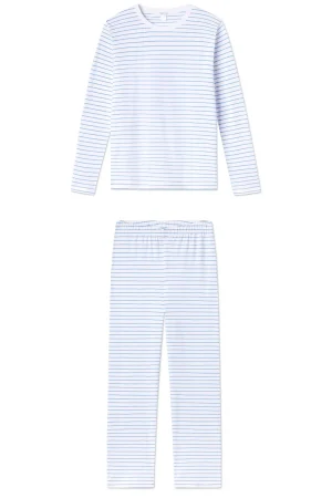 LAKE For Traditions|For Travel>Pima Crew Long-Long Set in Baltic Blue