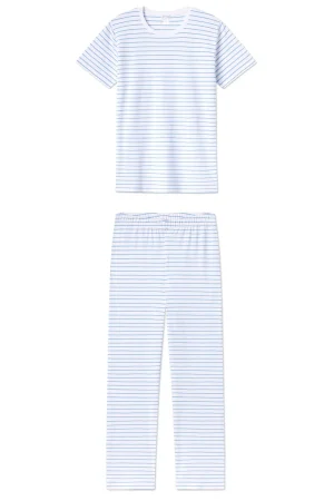 LAKE The Mainstays|The Mainstays>Pima Crew Short-Long Set in Baltic Blue