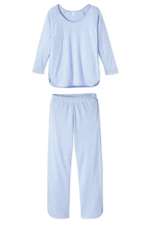 LAKE The Comfort Edit|The Mainstays>Pima Long-Long Set in Hydrangea