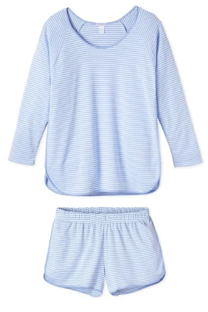 LAKE The Mainstays|For Loved Ones>Pima Long-Short Set in Hydrangea