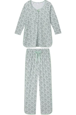 LAKE For Loved Ones|Pants Sets>Pima Maternity Long-Long Set in Topiary Garden Floral
