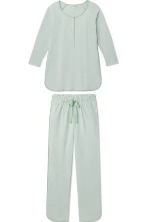 LAKE For Loved Ones|Pants Sets>Pima Maternity Long-Long Set in Parisian Green