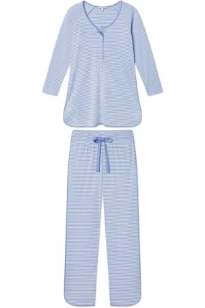 LAKE Pants Sets|Pants Sets>Pima Maternity Long-Long Set in Hydrangea