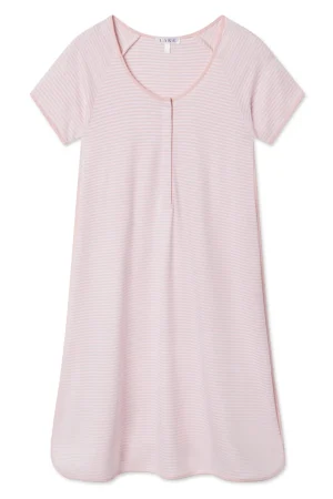 LAKE Nightgowns|Nightgowns>Pima Maternity Nightgown in English Rose Stripe