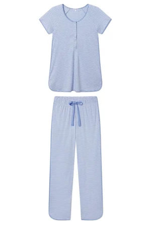 LAKE Pants Sets|Pants Sets>Pima Maternity Short-Long Set in Hydrangea