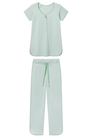 LAKE Pants Sets|Pants Sets>Pima Maternity Short-Long Set in Parisian Green