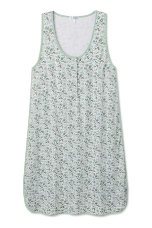 LAKE Nightgowns|Nightgowns>Pima Maternity Tank Gown in Topiary Garden Floral