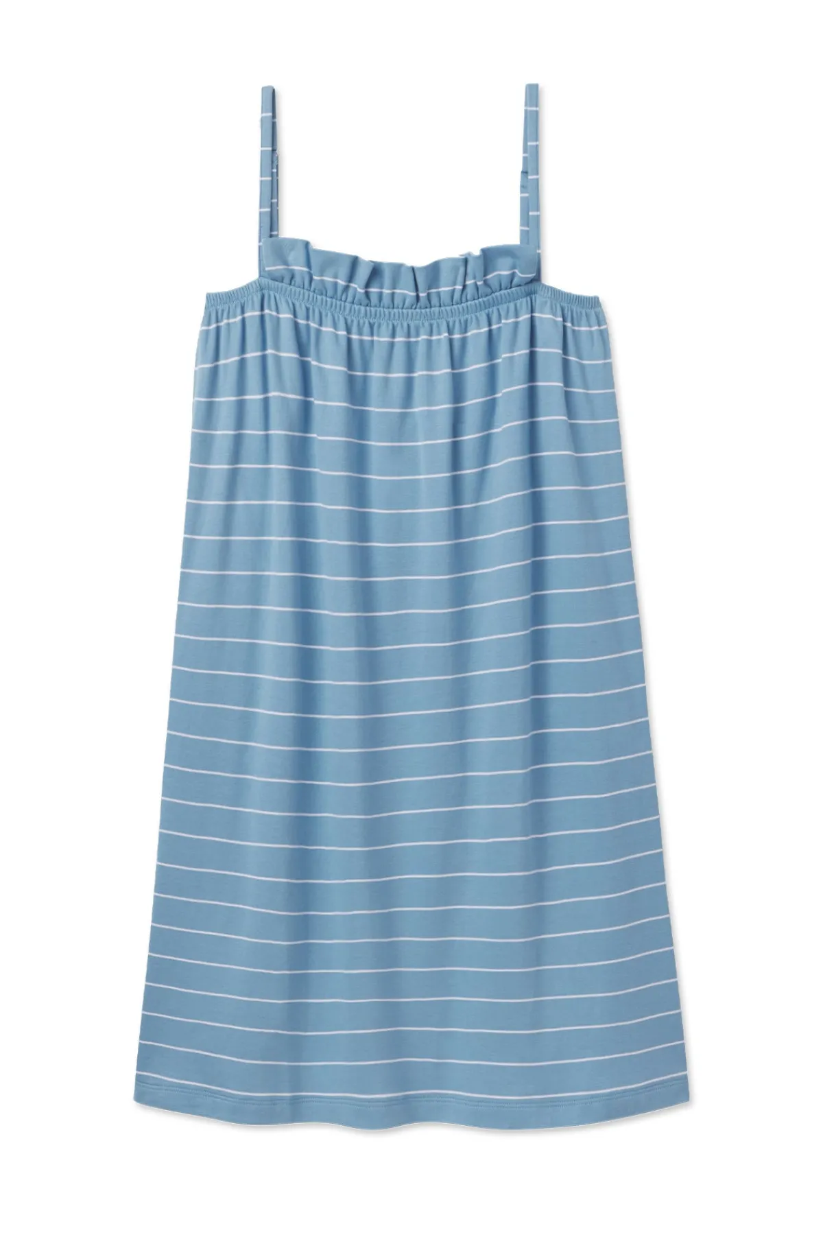 pima-ruffle-nightgown-in-seren-eTvcXiVc-0.webp LAKE The Mainstays|The Mainstays>Pima Ruffle Nightgown in Serene Blue Boating Stripe