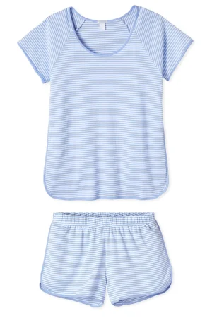 LAKE The Mainstays|For Loved Ones>Pima Shorts Set in Hydrangea