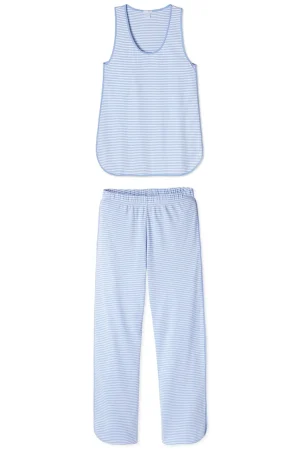 LAKE The Mainstays|Pants Sets>Pima Tank-Long Set in Hydrangea