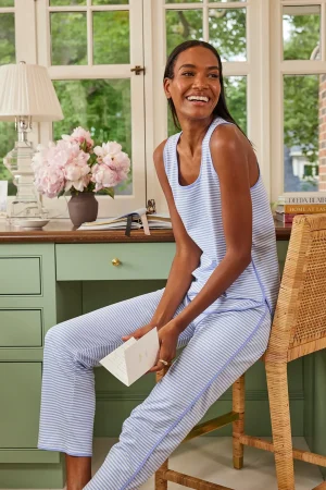 LAKE The Mainstays|Pants Sets>Pima Tank-Long Set in Hydrangea