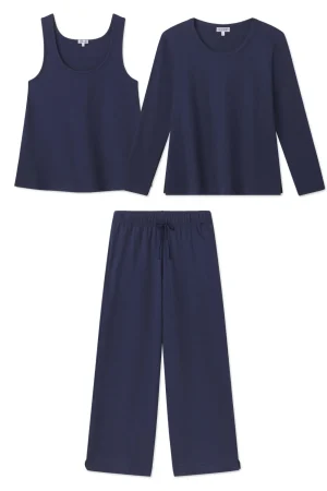 LAKE The Mainstays|Pants Sets>Pointelle Pants Bundle in English Navy