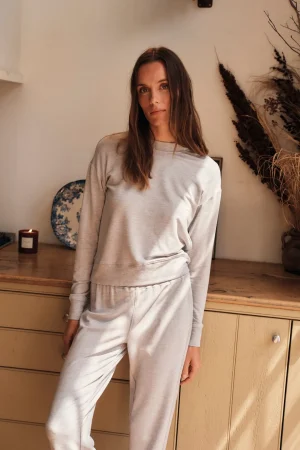 LAKE View All|For Travel>Relax Jogger Set in Heather Gray Light Heather Gray