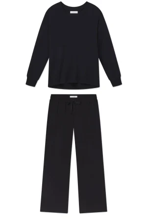 LAKE For Travel|For Hosting>Relax Pants Set in Black