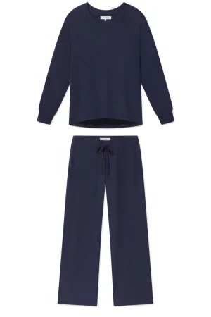 LAKE For Travel|For Selfcare>Relax Pants Set in English Navy