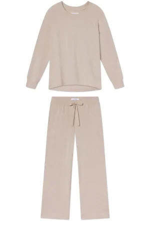 LAKE For Hosting|For Loved Ones>Relax Pants Set in Oat Heather