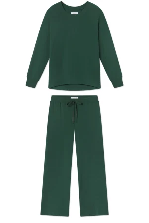 LAKE For Travel|For Hosting>Relax Pants Set in Trekking Green