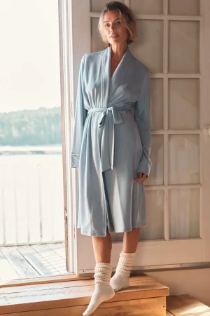 LAKE For Selfcare|View All>Relax Robe in Dusty Blue