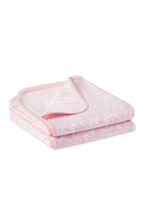 LAKE Bodysuits & Sleepers|View All>Reversible Baby Blanket in English Rose Multi