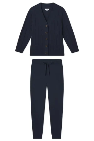 LAKE For Travel|View All>Vesper Jogger Set in Deep Navy